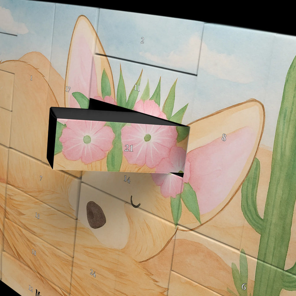 Fillable advent calendar desert fox Flower Design Africa, desert, wreath of flowers, desert fox, flowers