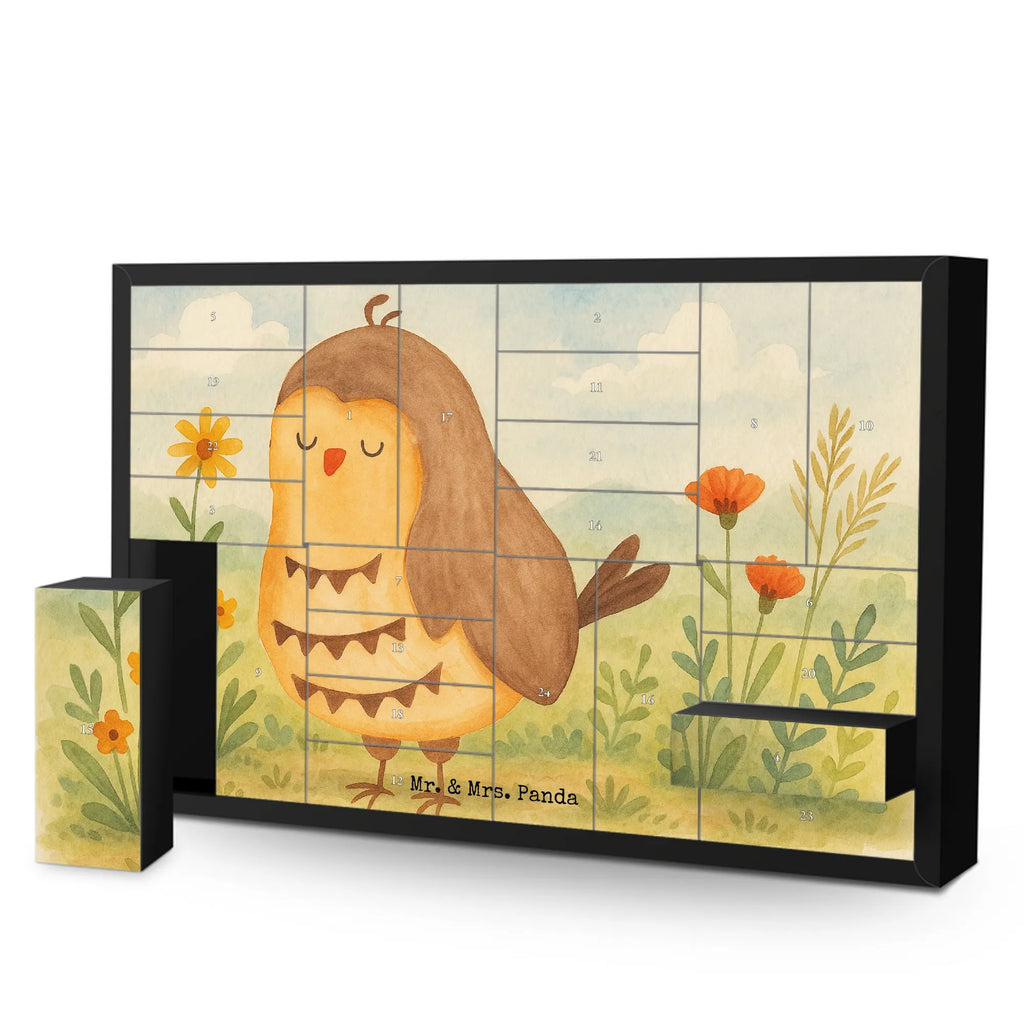 Fillable advent calendar Owl Satisfied Design gift ideas, birthday present, forest animal, bird, nocturnal, illustrated, romantic gift, owl decor, Owl saying, Romantic, Owl deco, Love saying, Wedding anniversary gift, Pun funny, Saying beautiful