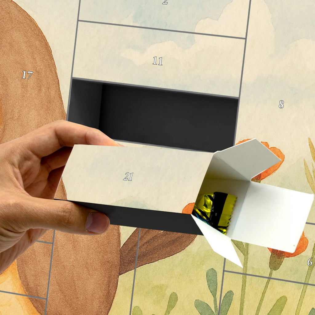 Fillable advent calendar Owl Satisfied Design gift ideas, birthday present, forest animal, bird, nocturnal, illustrated, romantic gift, owl decor, Owl saying, Romantic, Owl deco, Love saying, Wedding anniversary gift, Pun funny, Saying beautiful