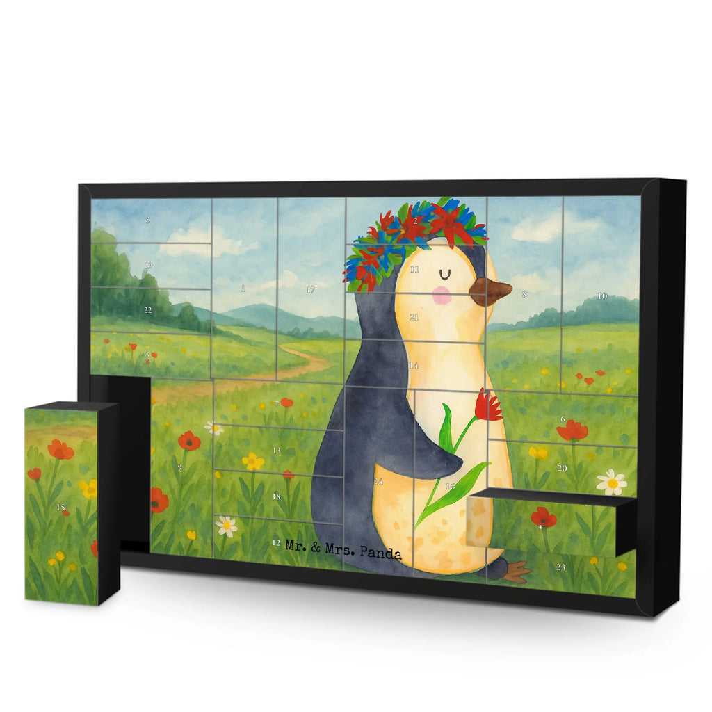 Fillable advent calendar Penguin Flower Design North Pole, Penguins, love of life, penguins, universe, wishes, wreath of flowers, goals in life, lovesickness, goals, gift idea