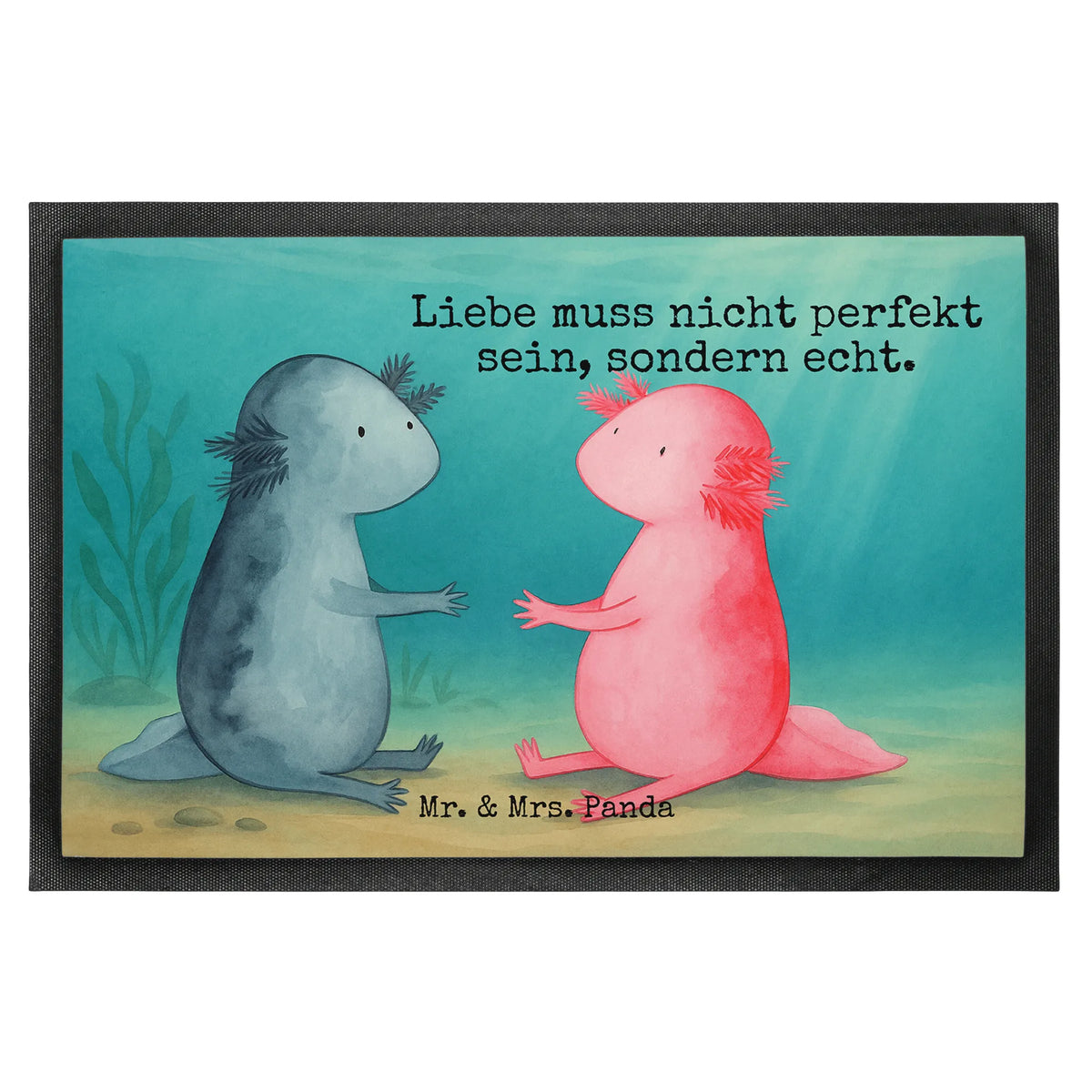 Fußmatte Axolotl Liebe Design flurmatte, Fussmatte, Eingangsteppich, Schmutzmatte, teppichmatte, Vorleger, Gummi-Fußmatte, Schmutzfangmatte, matte haustür, Türvorleger, Schmutzfänger, Abtreter, fußmatte, außenmatte, Gummimatte, Outdoor-Matte, Eingangsmatte, Türmatte, Schuhabstreifer, Fußabstreifer, hausmatte, abstreifer, Fußabtreter, Sauberlaufmatte, Haustürmatte, Bodenvorleger, Abtretmatte, bodenmatte, Schmutzfangteppich, Axolotl, Molch, Liebe, Liebesbeweis, Jahrestag, Große Liebe, Schwanzlurch, Lurche, Axolot, Ehemann, Valentinstag, Lurch, Freund, Verlobter