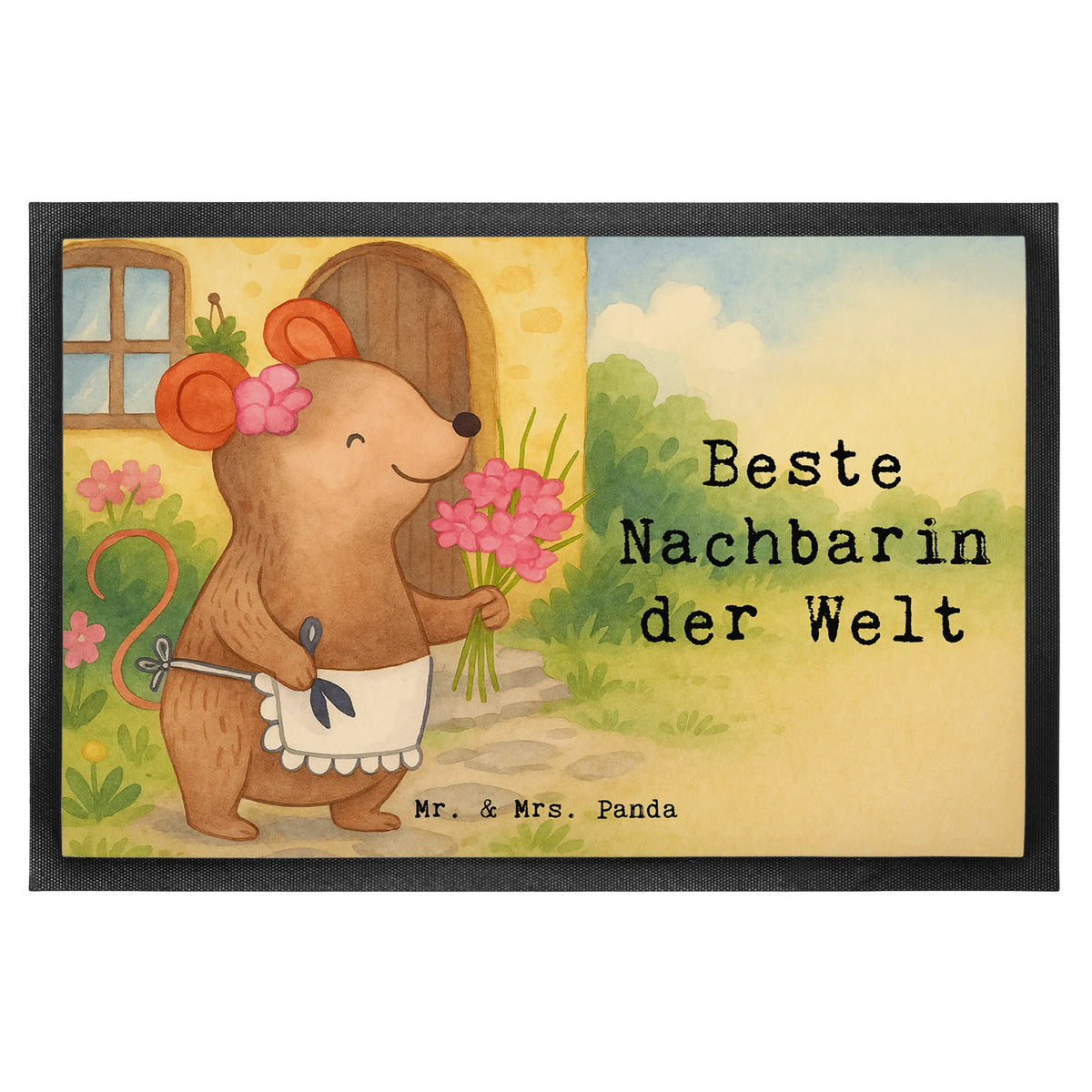 Doormat Mouse Best neighbor in the world Design gift, gift tip, make you happy, gift idea, for, birthday present, giving, birthday, thank you, Neighbor, resident, neighborhood, friend, friendship, neighbors