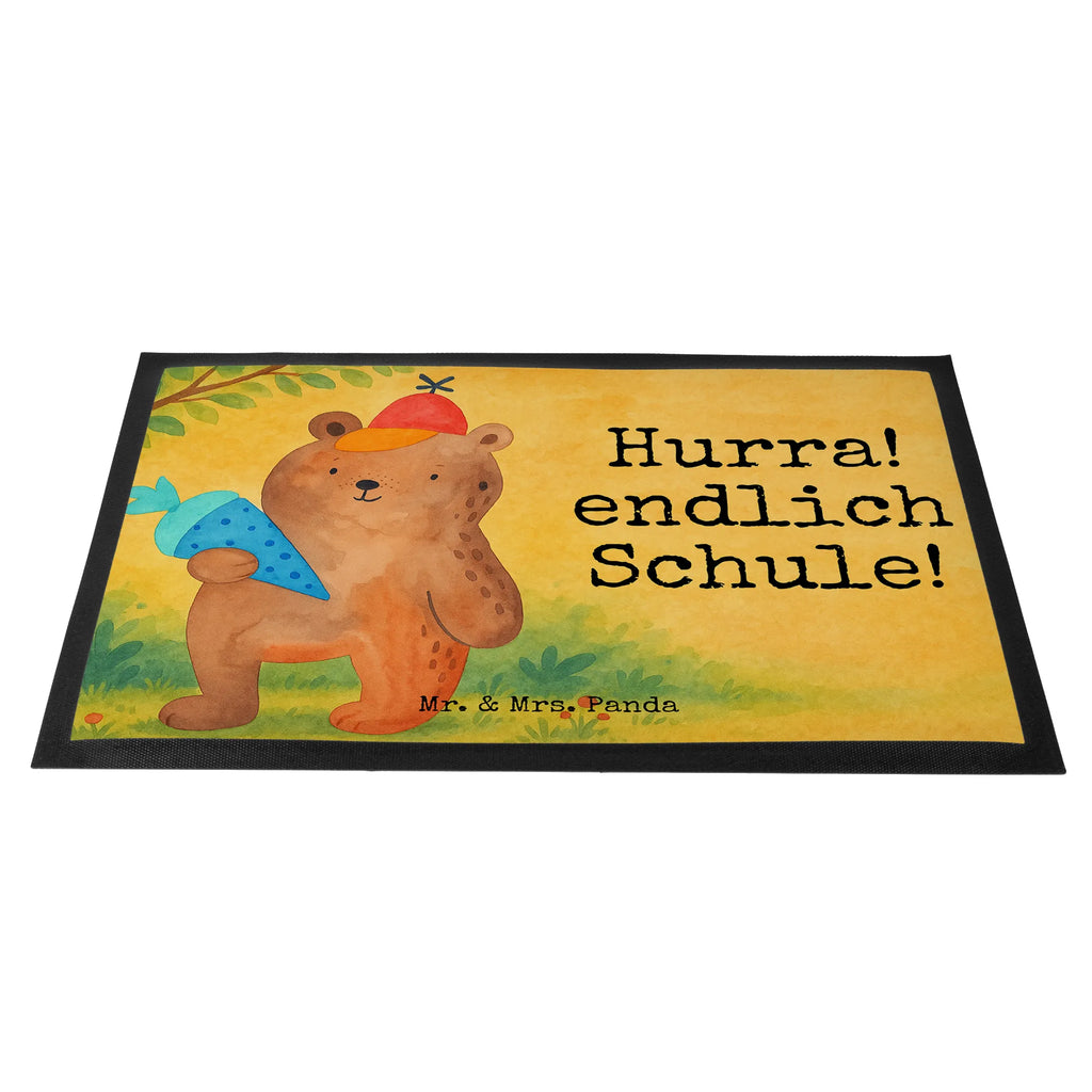 Doormat bear School cone Design Haustürmatte, Sauberlaufmatte, Fußabtreter, Schmutzfangmatte waschbar, Fußmatte außen, Eingangsteppich, Fußmatte innen, Fussmatten, Gummi Matte, Schmutzfangmatte, Schmutzmatte, Fußabstreifer außen, Motivfußmatte, Fußmatte outdoor, Fußabtreter außen, Türvorleger, Fußabstreifer, Vorleger, Gummimatte, Schmutzfangteppich, Türmatte, Fußmatte außen wetterfest, Matte, Fußmatten, Fussmatten online, Schmutzfänger, Fußmatte waschbar, Bär, Teddy, Teddybär, Schulbeginn, Grundschule, Einschulung Geschenk, Bär Motiv, Erster Schultag Geschenk, Schule Geschenk, Schultüte, Schulanfang