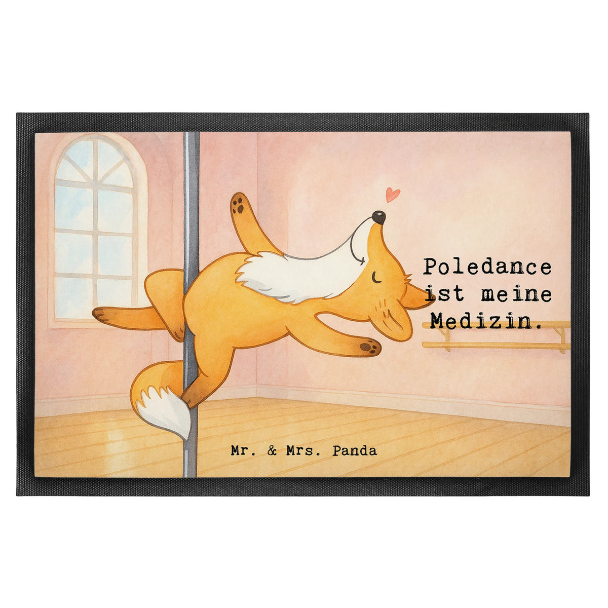 Doormat Fox Pole Dance Design athlete, giving, profit, award, thank you, Gift, dancing, Pole dancing