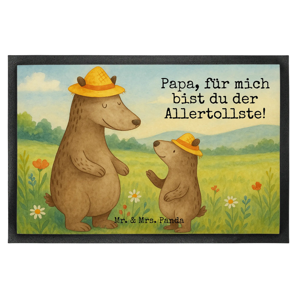 Fußmatte Bären mit Hut Design Eingangsmatte, Türmatte, Vorleger, fußmatte, Outdoor-Matte, Abtretmatte, Fussmatte, teppichmatte, Schmutzfangteppich, Sauberlaufmatte, Schmutzfänger, flurmatte, Abtreter, Schmutzmatte, Bodenvorleger, Gummi-Fußmatte, matte haustür, Eingangsteppich, Fußabtreter, Schmutzfangmatte, Gummimatte, Schuhabstreifer, hausmatte, Fußabstreifer, Haustürmatte, abstreifer, Türvorleger, außenmatte, bodenmatte, Muttertag, Vatertag, Bruder, Papa, Oma, Opa, Mama, Familie, Schwester, Papi, Vorbild, Kind, Family, Vater, Bär, Paps, Bären, Söhne, Vater-Sohn, Dad, Lieblingsmensch, Daddy, Sohn, Kinder