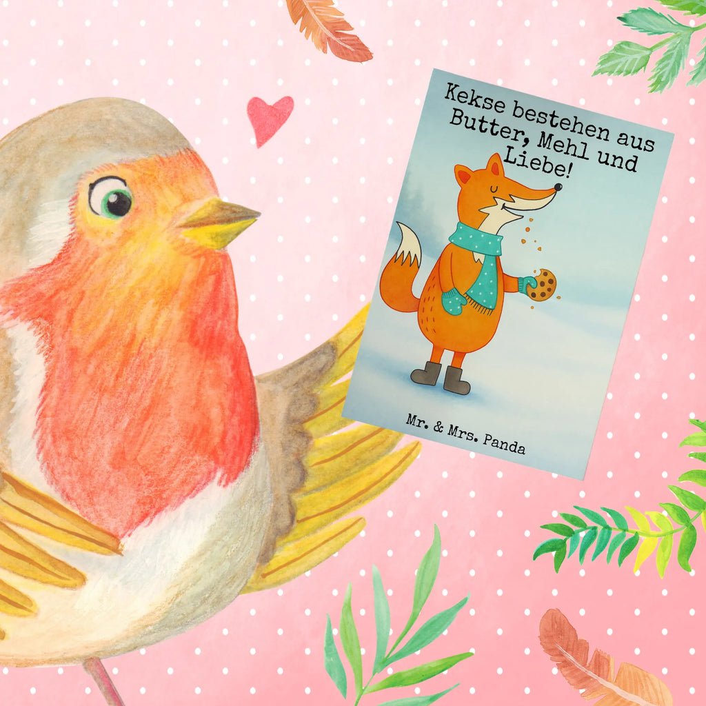 Greetings card Fox biscuit Design invitation card, folding card, greeting card, wedding card, birthday card, fox, foxes, forest wildlife, clever as a fox, animal lover, love, cookies, baking saying, winter, christmas present, christmas time, kitchen decoration