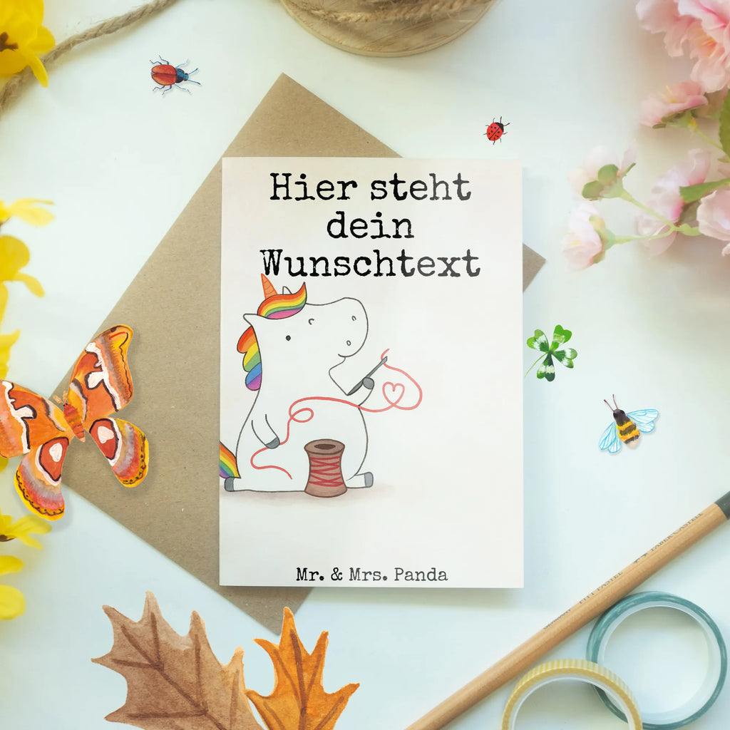 Personalisierte Grußkarte Einhorn Näherin Design Personalisierte Einladungskarte, Personalisierte Geburtstagskarte, Grußkarte mit persönlichen Nachrichten, Grußkarten personalisiert, Personalisierte Hochzeitskarte, Grußkarte selbst gestalten, Personalisiertere Klappkarte, Grußkarte mit Namen, Personalisierte Karte, Personalisierte Grußkarte, Grußkarte als Geldgeschenk, Personalisierte Glückwunschkarte, Grußkarte selber drucken, Einhorn, Einhörner, Einhorn Deko, Unicorn, Häkeln, Näherin, basteln, nähen, Mädchen, Nähzimmer, Stricken, Freundin
