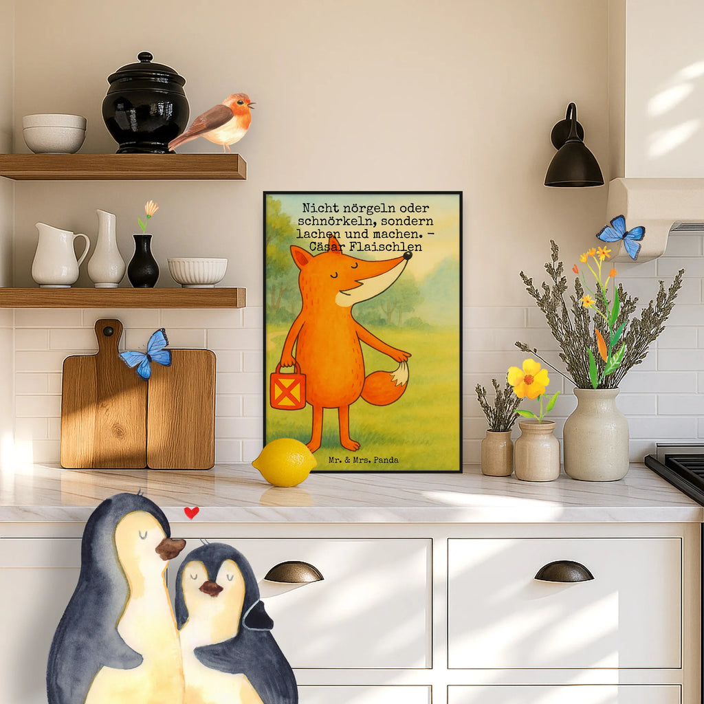 Poster Fuchs Laterne Design Kinderposter, Küchenposter, Wanddekoration, Posterdruck, Raumdekoration, Wanddeko Bild, Kunstdruck, Wandposter, Mr. & Mrs. Panda Poster, Handgemaltes Poster, Wanddeko, Designposter, Bild, Poster, Fuchs, Liebeskummer Spruch, Spruch trösten, Cäsar Otto Hugo Flaischlen, Sankt Martin, Laterne, Aufmuntern, Laternenumzug, Füchse