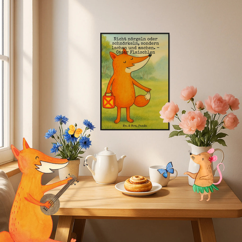Poster Fuchs Laterne Design Kinderposter, Küchenposter, Wanddekoration, Posterdruck, Raumdekoration, Wanddeko Bild, Kunstdruck, Wandposter, Mr. & Mrs. Panda Poster, Handgemaltes Poster, Wanddeko, Designposter, Bild, Poster, Fuchs, Liebeskummer Spruch, Spruch trösten, Cäsar Otto Hugo Flaischlen, Sankt Martin, Laterne, Aufmuntern, Laternenumzug, Füchse