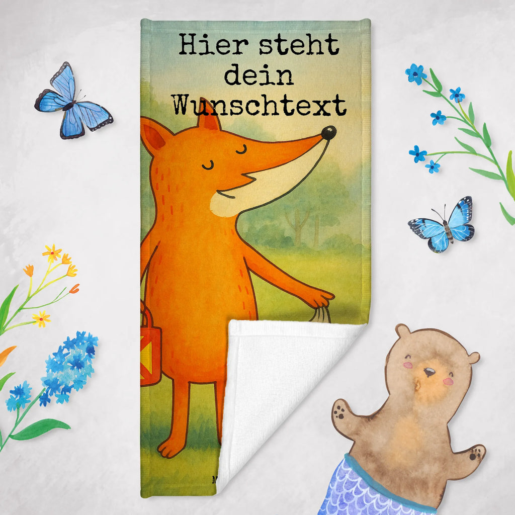 Personalisiertes Badehandtuch Fuchs Laterne Design Personalisiertes Badetuch, Strandtuch mit Namen, Badetuch mit Namen, Duschtuch mit Namen, Personalisiertes Handtuch, Kinder Handtuch mit Namen, Saunatuch mit Namen, Fuchs, Liebeskummer Spruch, Aufmuntern, Laterne, Spruch trösten, Füchse, Laternenumzug, Cäsar Otto Hugo Flaischlen, Sankt Martin