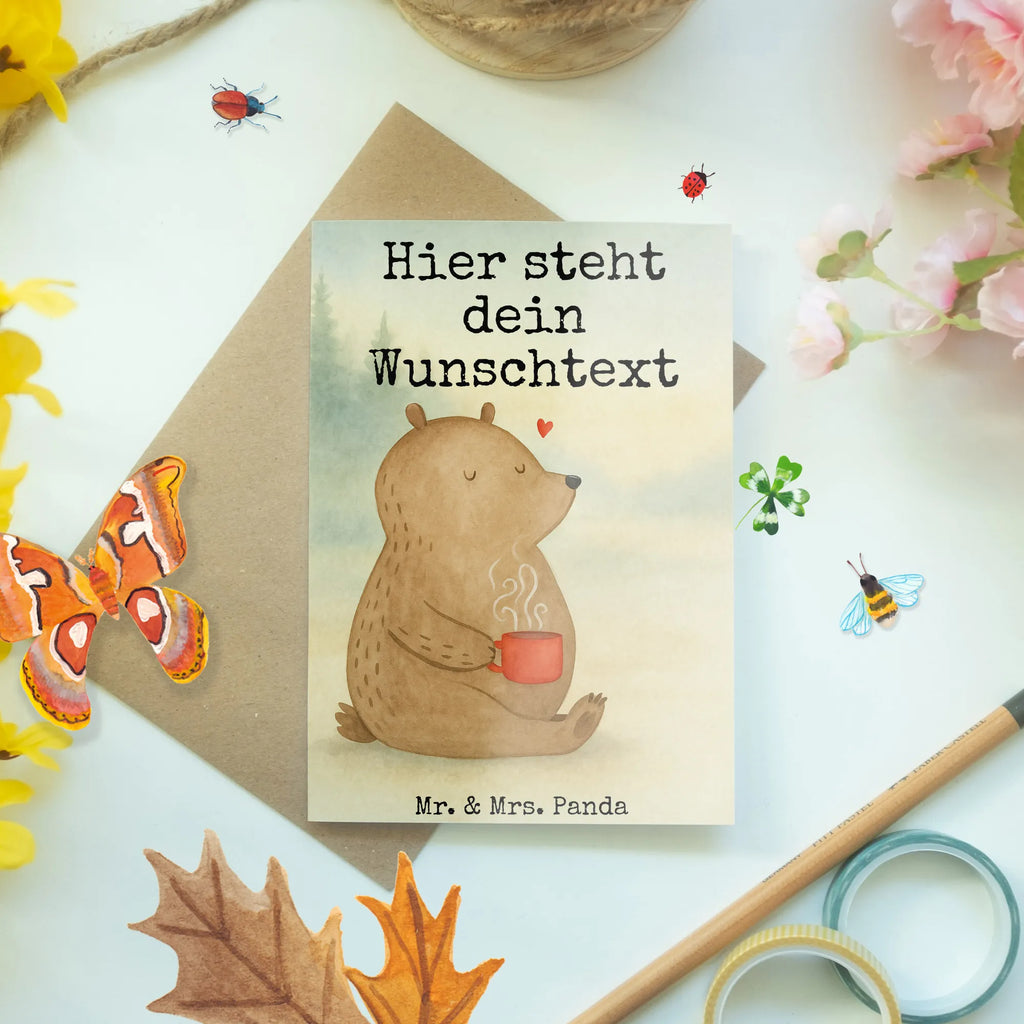 Personalisierte Grußkarte Bär Morgenkaffee Design Personalisierte Karte, Personalisierte Hochzeitskarte, Grußkarte als Geldgeschenk, Personalisierte Einladungskarte, Grußkarte selber drucken, Personalisierte Grußkarte, Personalisierte Glückwunschkarte, Grußkarte mit Namen, Personalisierte Geburtstagskarte, Grußkarte mit persönlichen Nachrichten, Personalisiertere Klappkarte, Grußkarten personalisiert, Grußkarte selbst gestalten, Liebe, Partner, Freund, Freundin, Ehemann, Ehefrau, Heiraten, Verlobung, Heiratsantrag, Liebesgeschenk, Jahrestag, Hocheitstag, Geschenk für Freundin, Hochzeitstag, Liebesbeweis, Valentinstag, für Ehemann, Mitbringsel, Geschenk für Frauen, für Männer, Geschenk für Partner