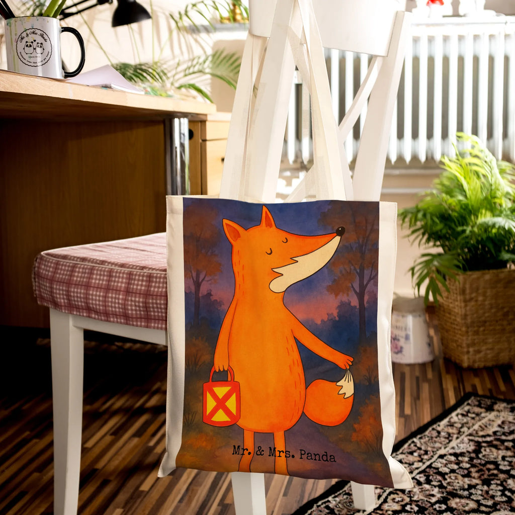 Tragetasche Fuchs Laterne Design Einkaufstüte, Umhängetasche, Jutetasche, Tragetasche, Beuteltasche, Stofftasche, Laptoptasche, Shopper, Schultertasche, Stoffbeutel, Strandtasche, Tasche, Badetasche, Jutebeutel, Einkaufstasche, Beutel, Fuchs, Liebeskummer Spruch, Cäsar Otto Hugo Flaischlen, Laternenumzug, Laterne, Spruch trösten, Sankt Martin, Aufmuntern, Füchse