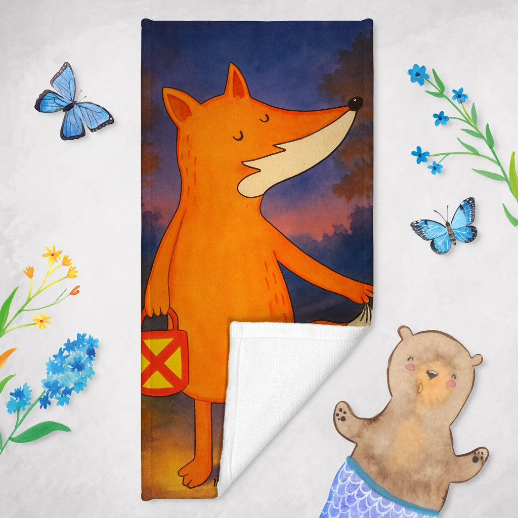 Badehandtuch Fuchs Laterne Design Duschtuch, Kinder Handtuch, Badetuch, Strandtuch, Saunatuch, Fuchs, Laterne, Aufmuntern, Füchse, Spruch trösten, Cäsar Otto Hugo Flaischlen, Liebeskummer Spruch, Sankt Martin, Laternenumzug