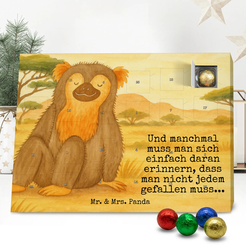 Chocolate advent calendar Monkey Design Africa, self-confidence, respect, monkey, self-esteem, monkeys, self-love