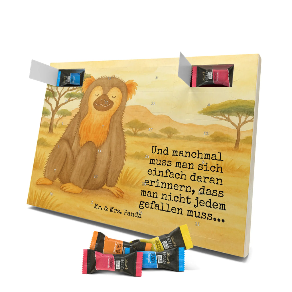 Chocolate advent calendar Monkey Design Africa, self-confidence, respect, monkey, self-esteem, monkeys, self-love