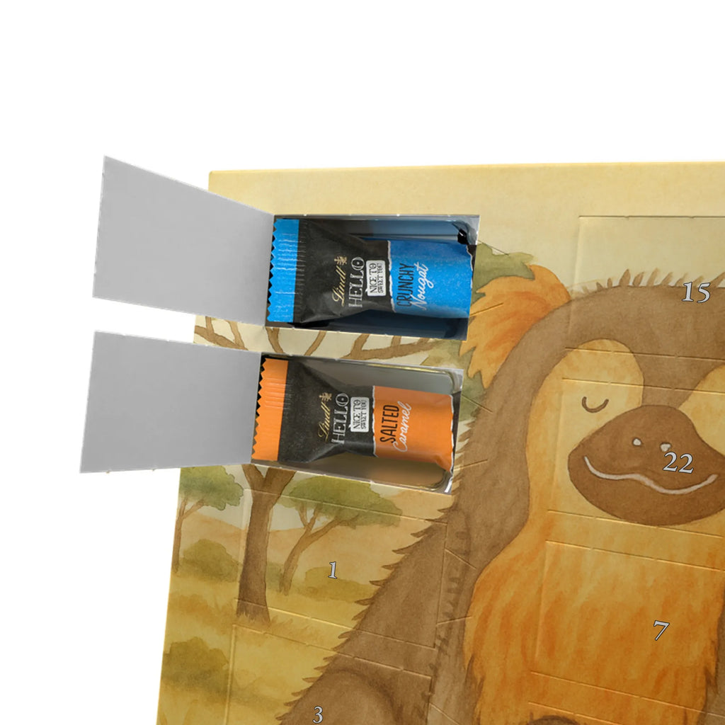 Chocolate advent calendar Monkey Design Africa, self-confidence, respect, monkey, self-esteem, monkeys, self-love