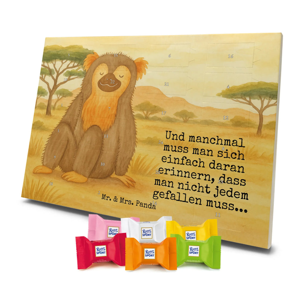 Chocolate advent calendar Monkey Design Africa, self-confidence, respect, monkey, self-esteem, monkeys, self-love