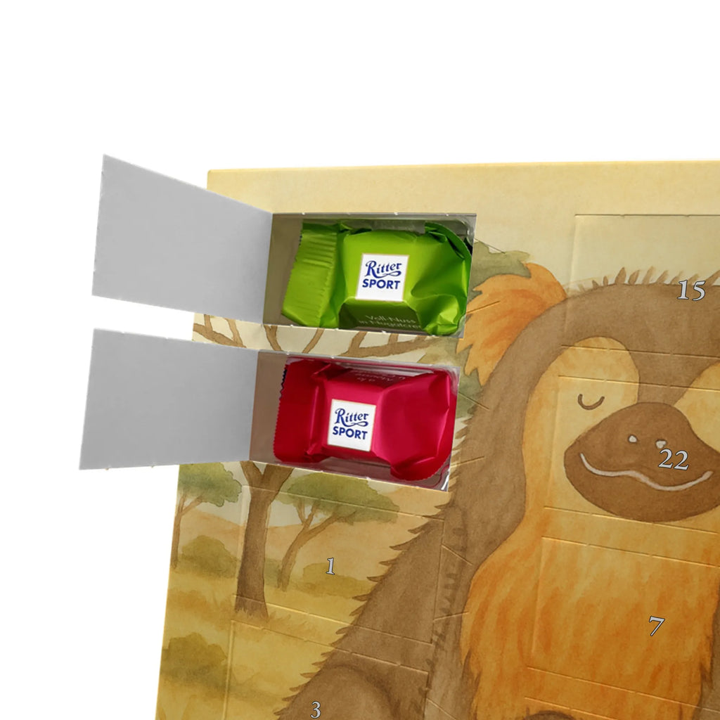 Chocolate advent calendar Monkey Design Africa, self-confidence, respect, monkey, self-esteem, monkeys, self-love