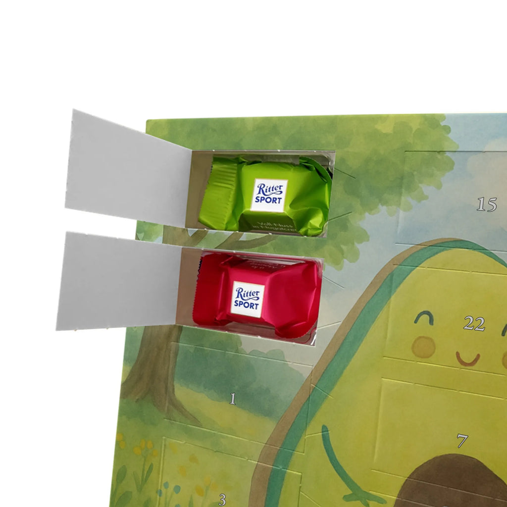Chocolate advent calendar avocado pair Design vegetables, birth, children, pregnancy, wedding