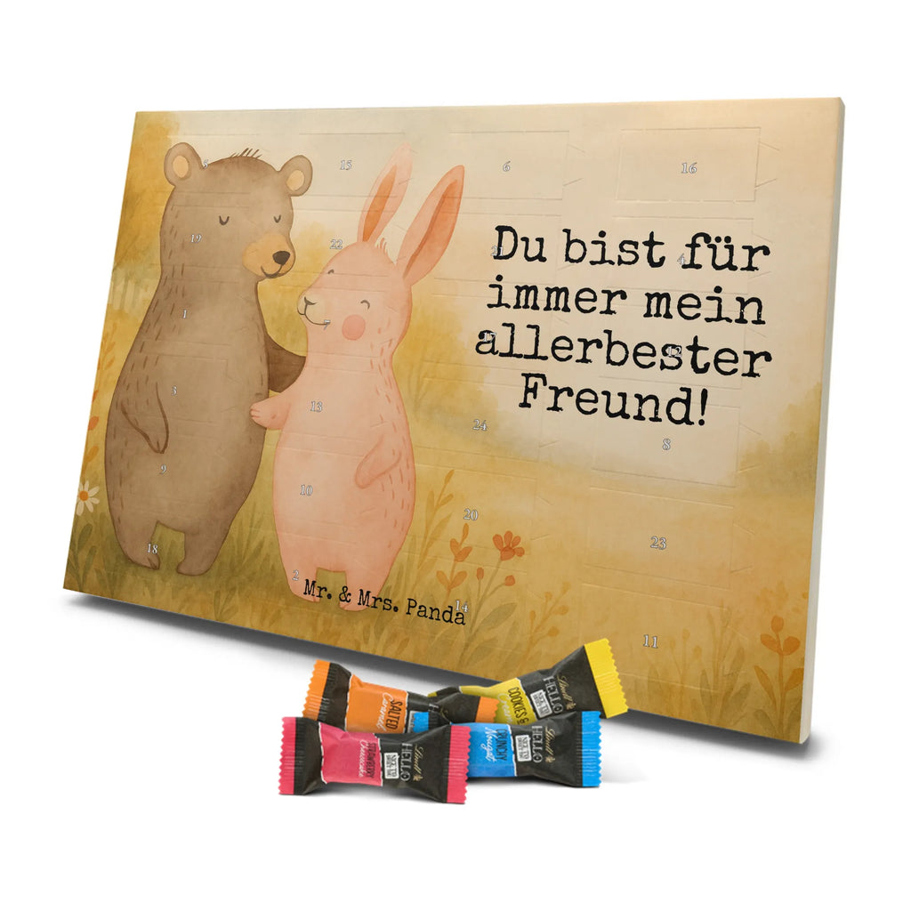 Chocolate advent calendar bear and rabbit Embrace Design Loving, Two, Together, Marriage, Proposal of marriage, Love gift, gift for her, gift for him, anniversary gift, friends, best friend, rabbit