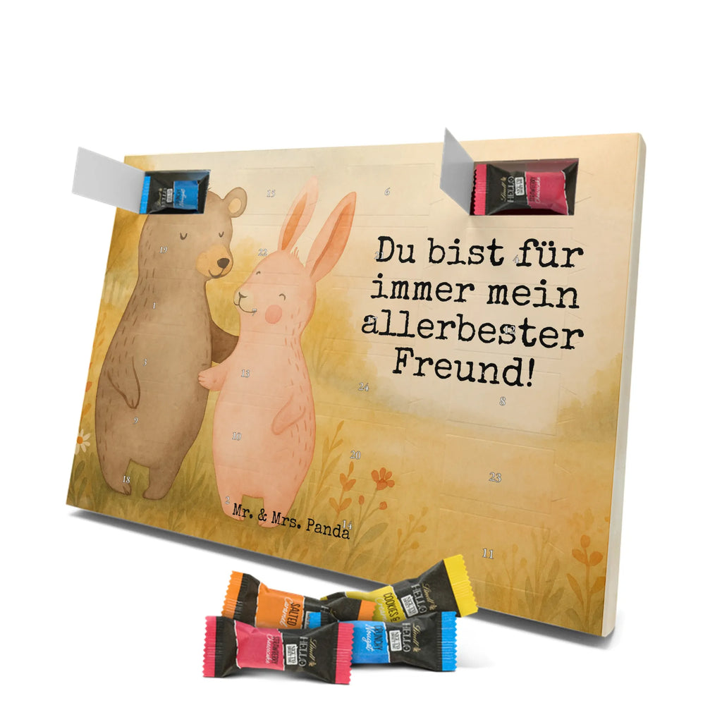 Chocolate advent calendar bear and rabbit Embrace Design Loving, Two, Together, Marriage, Proposal of marriage, Love gift, gift for her, gift for him, anniversary gift, friends, best friend, rabbit