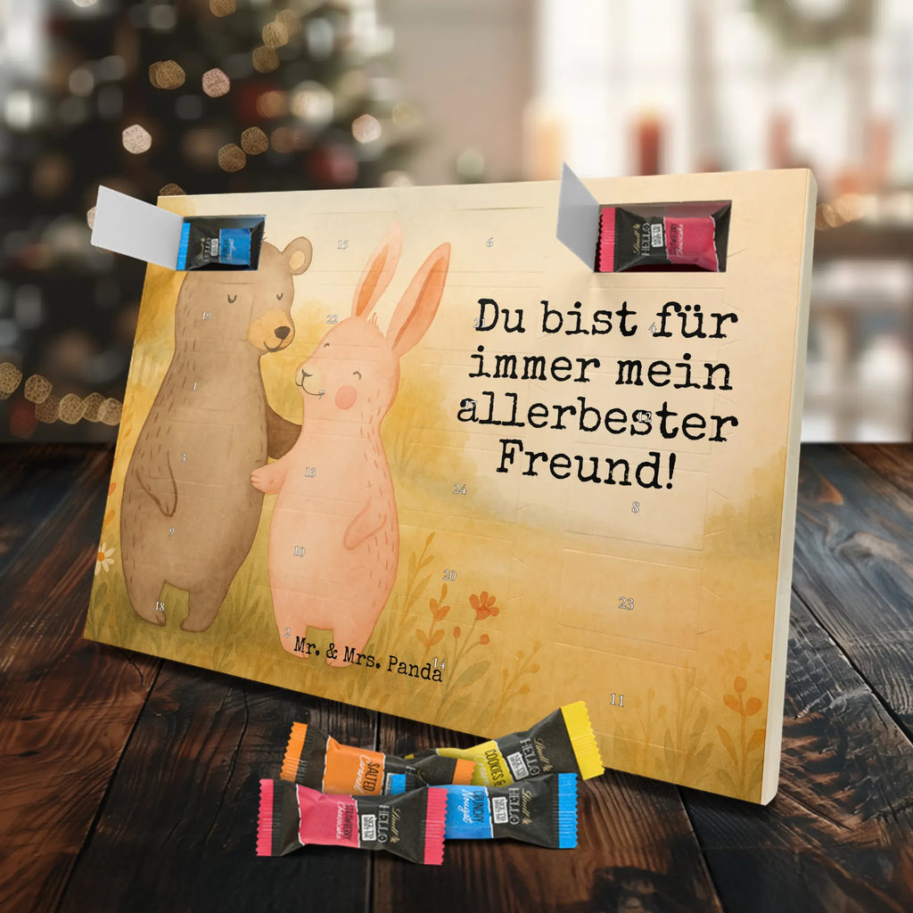 Chocolate advent calendar bear and rabbit Embrace Design Loving, Two, Together, Marriage, Proposal of marriage, Love gift, gift for her, gift for him, anniversary gift, friends, best friend, rabbit