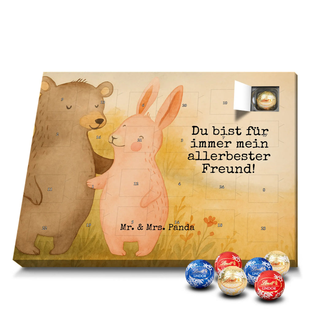 Chocolate advent calendar bear and rabbit Embrace Design Loving, Two, Together, Marriage, Proposal of marriage, Love gift, gift for her, gift for him, anniversary gift, friends, best friend, rabbit