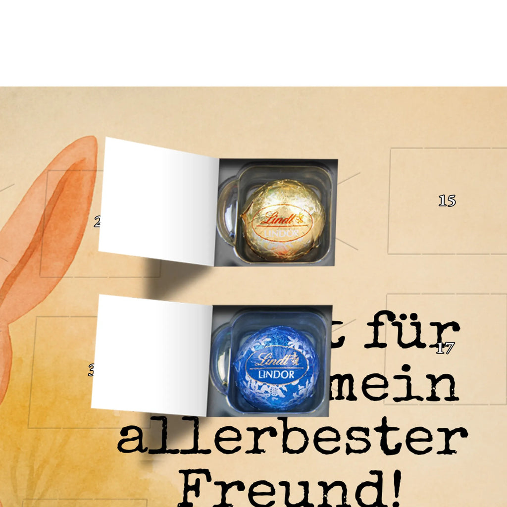 Chocolate advent calendar bear and rabbit Embrace Design Loving, Two, Together, Marriage, Proposal of marriage, Love gift, gift for her, gift for him, anniversary gift, friends, best friend, rabbit