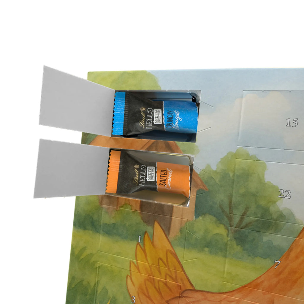 Chocolate advent calendar Chicken Proud Design farm, farm animals, animals, birth, pregnancy, cock, hen, yard, saying, magic, eggs, country life, chicken