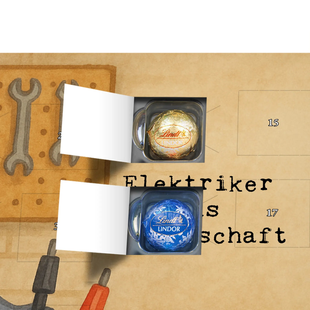 Chocolate advent calendar Electrician Passion Design gift, promotion, anniversary, retirement, sayings, job start, gift idea, best, farewell gift, profession, passing exam