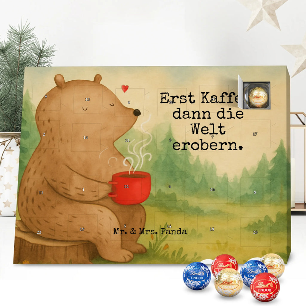 Chocolate advent calendar bear Coffee Design teddy bear, cuddly toy, conquer the world, morning routine, bears, save the world, good morning