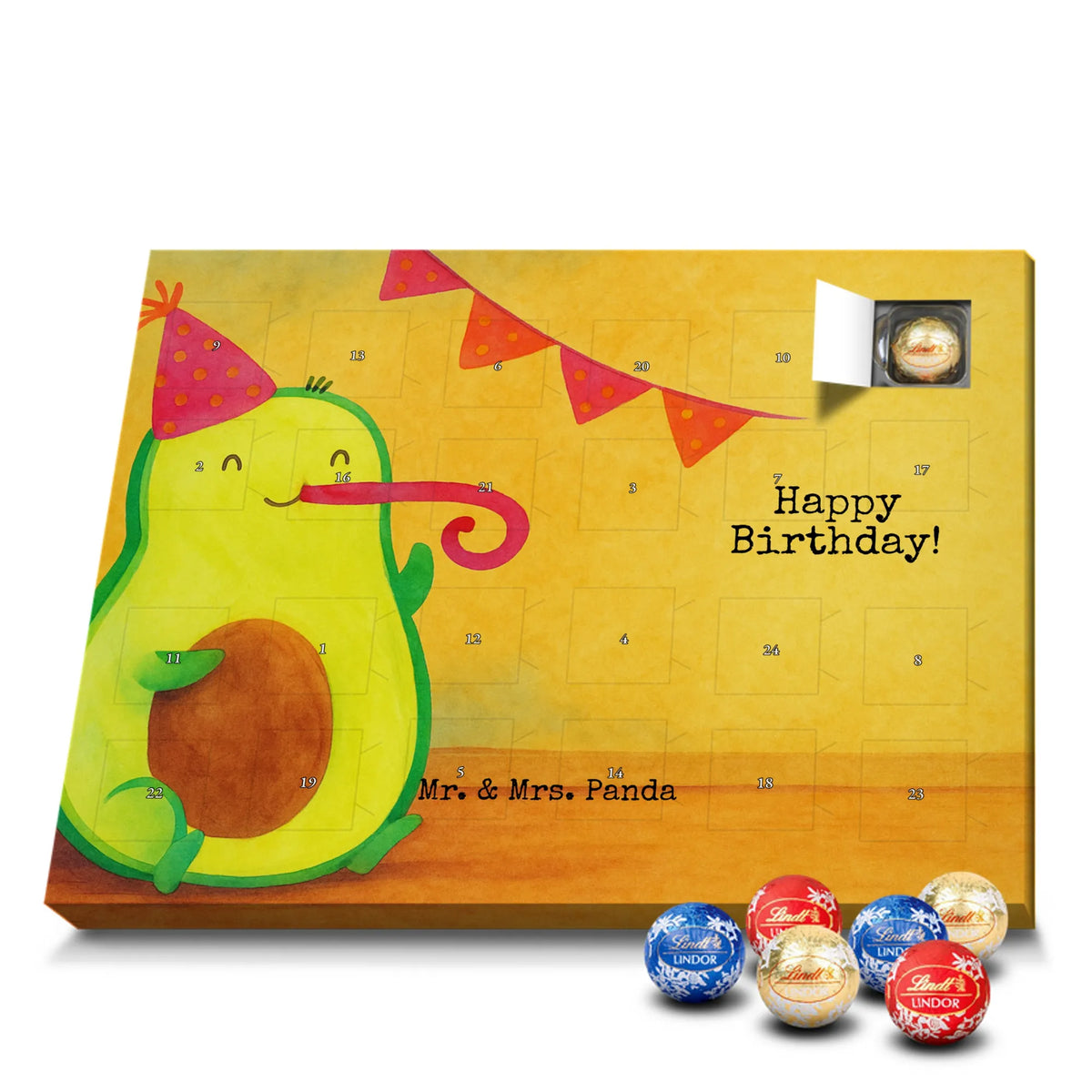 Chocolate advent calendar avocado Birthday Design vegetables
