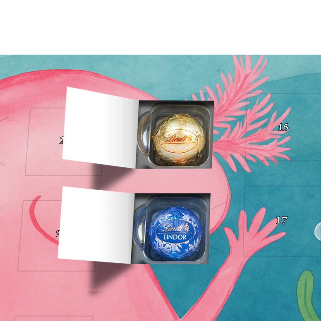 Chocolate advent calendar axolotl Hooray Design Axelotl, marine animals, Mexican walking fish, salamander, fun, joy, cheerful, satisfaction, tail, amphibian