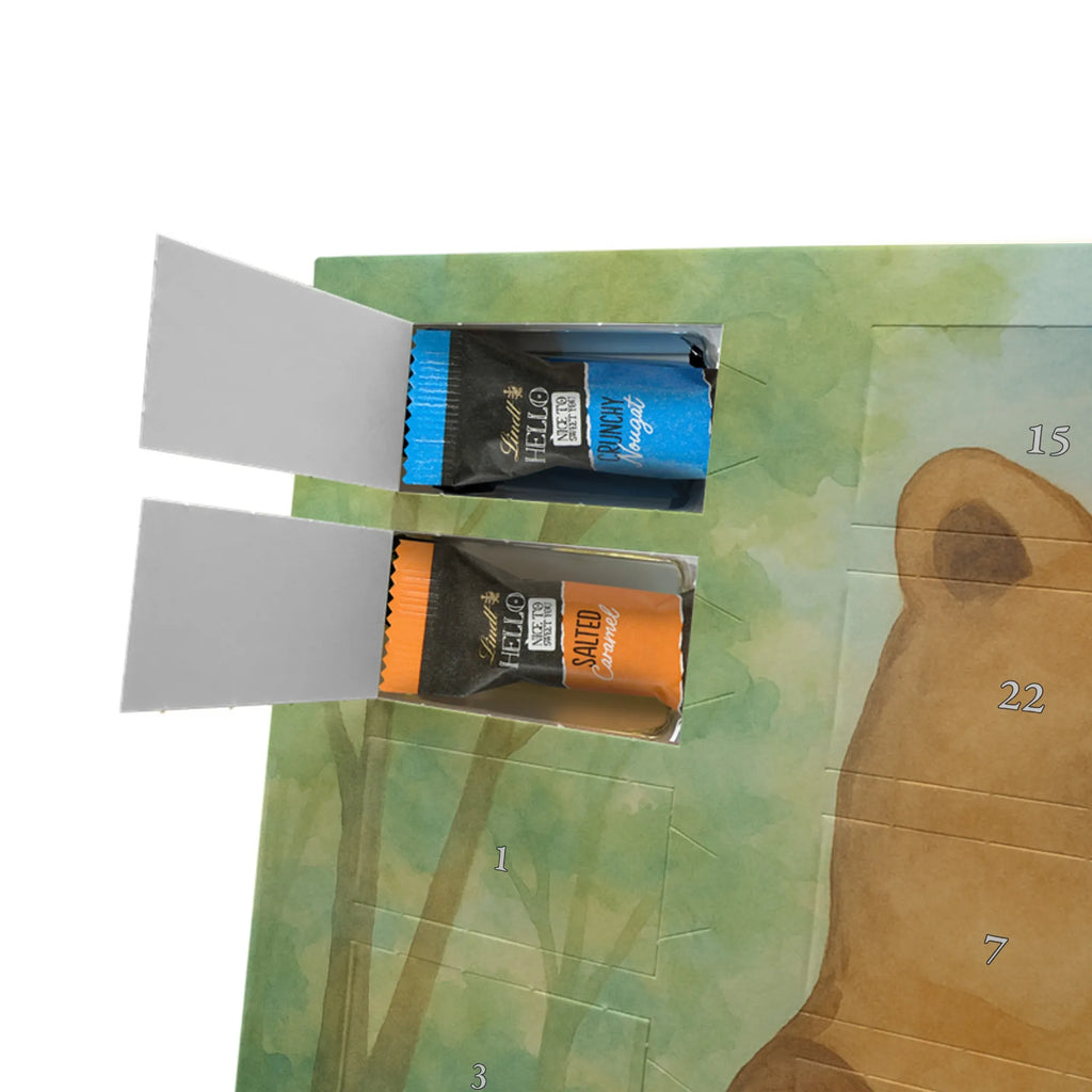 Chocolate advent calendar bear infant Design teddy bear, cuddly toy, grandchild, baptism, baptized child, nephew, birth, mother, birthday, parents, grandson, congratulations, niece