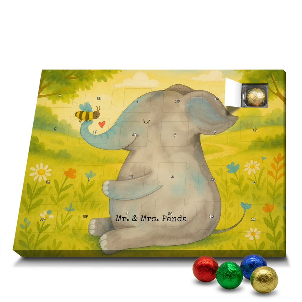 Chocolate advent calendar elephant bee Design card, gift ideas, gifts, small animals, cute, cute animal motives, hand drawn, funny sayings, good mood, special gifts, animal lover, anniversary, wedding gift, proof of love, marriage proposal, love saying, elephant, love gift