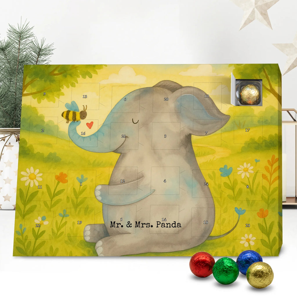 Chocolate advent calendar elephant bee Design card, gift ideas, gifts, small animals, cute, cute animal motives, hand drawn, funny sayings, good mood, special gifts, animal lover, anniversary, wedding gift, proof of love, marriage proposal, love saying, elephant, love gift