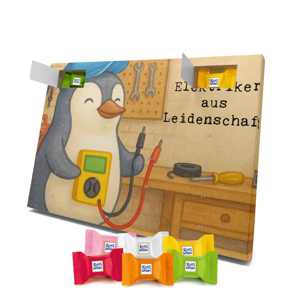 Chocolate advent calendar Electrician Passion Design gift, promotion, anniversary, retirement, sayings, job start, gift idea, best, farewell gift, profession, passing exam