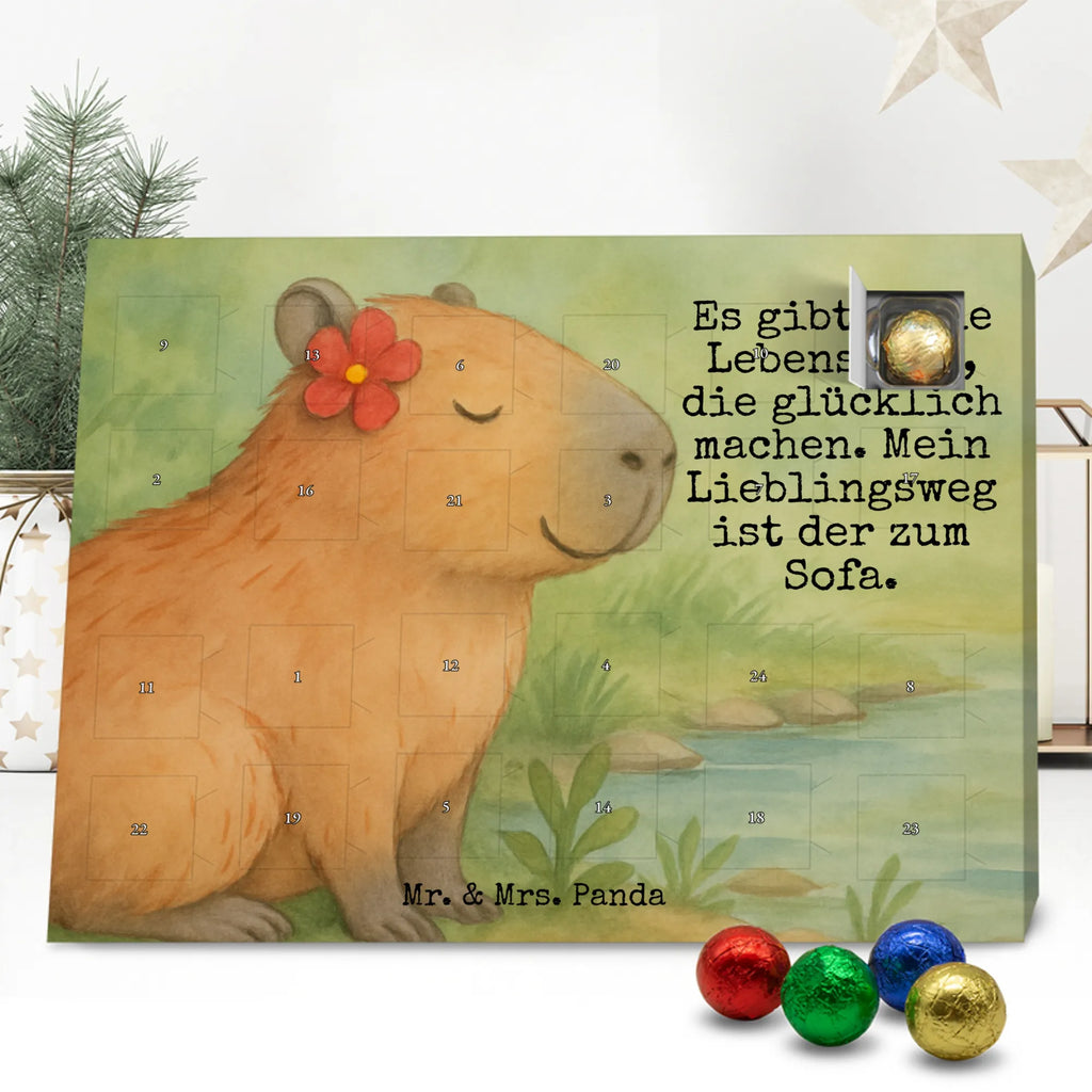 Chocolate advent calendar Capybara flower Design gift ideas, gifts, card, animal lover, special gifts, good mood, funny sayings, hand drawn, cute animal motives, cute, small animals