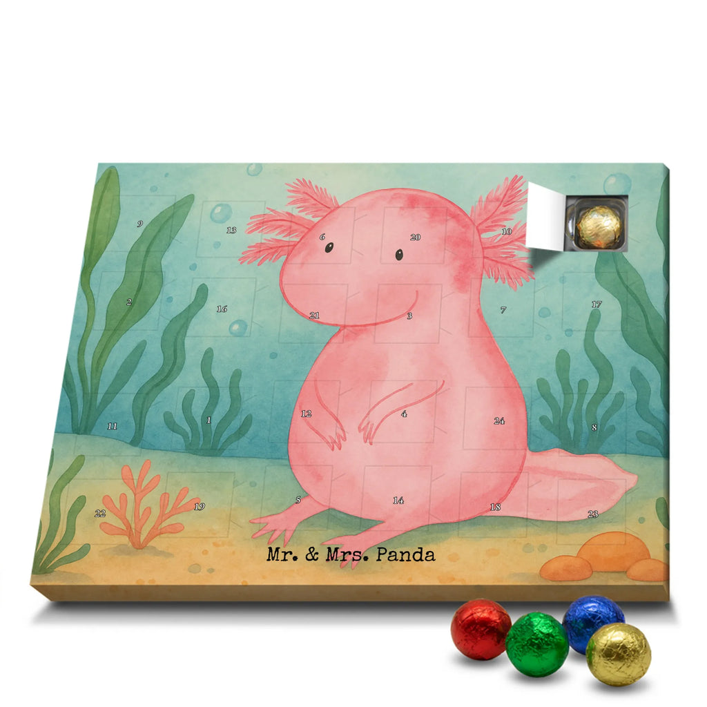 Chocolate advent calendar axolotl zero Design Axelotl, marine animals, Mexican walking fish, salamander, wisdom, worldly wisdom, contented, cheerful, lifestyle, girlfriend