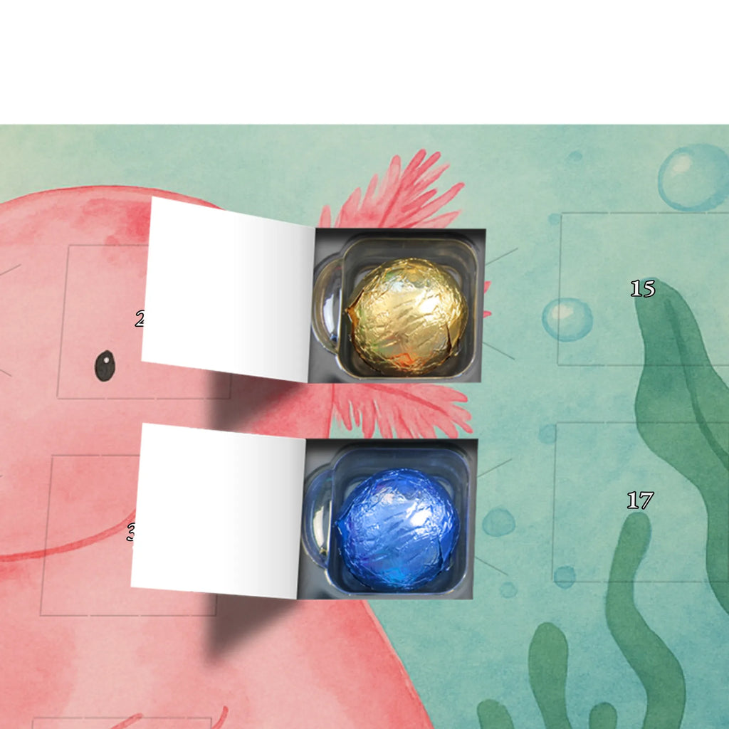 Chocolate advent calendar axolotl zero Design Axelotl, marine animals, Mexican walking fish, salamander, wisdom, worldly wisdom, contented, cheerful, lifestyle, girlfriend