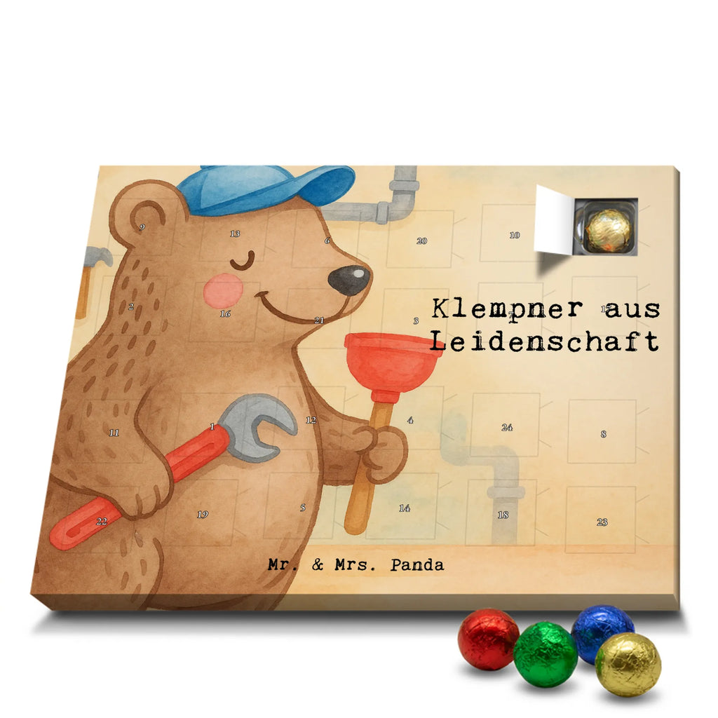 Chocolate advent calendar Plumber Passion Design gift, promotion, anniversary, retirement, sayings, job start, gift idea, best, farewell gift, profession, passing exam