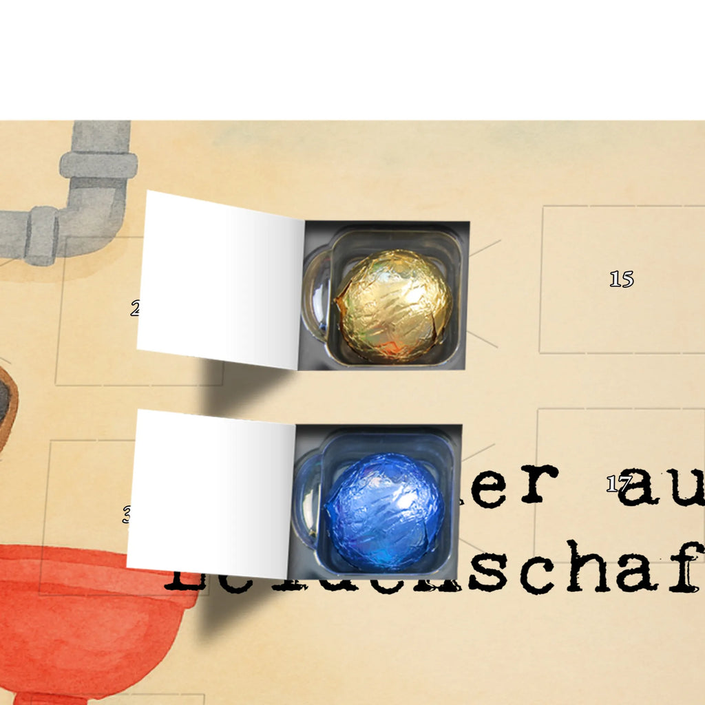 Chocolate advent calendar Plumber Passion Design gift, promotion, anniversary, retirement, sayings, job start, gift idea, best, farewell gift, profession, passing exam