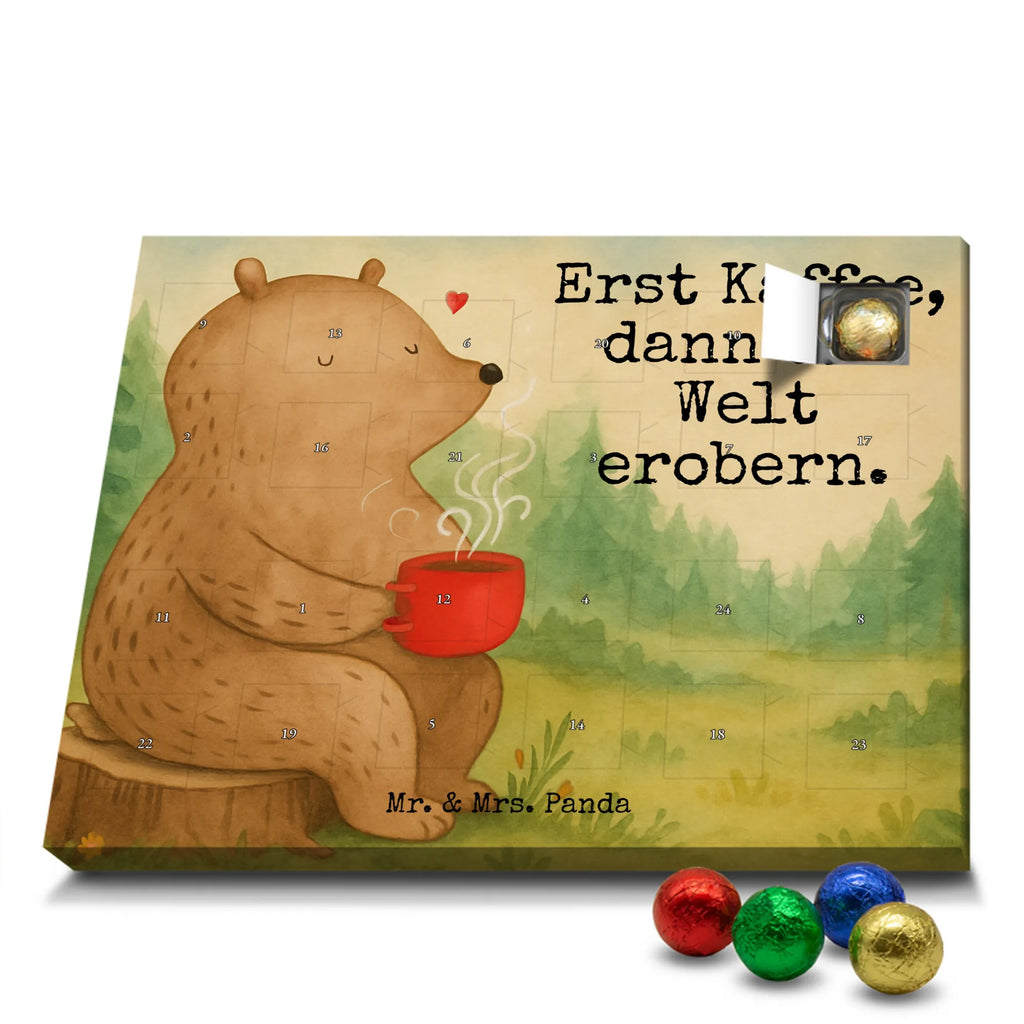Chocolate advent calendar bear Coffee Design teddy bear, cuddly toy, conquer the world, morning routine, bears, save the world, good morning