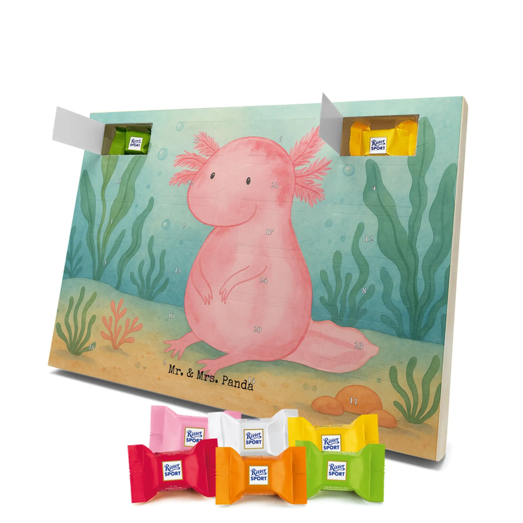 Chocolate advent calendar axolotl zero Design Axelotl, marine animals, Mexican walking fish, salamander, wisdom, worldly wisdom, contented, cheerful, lifestyle, girlfriend
