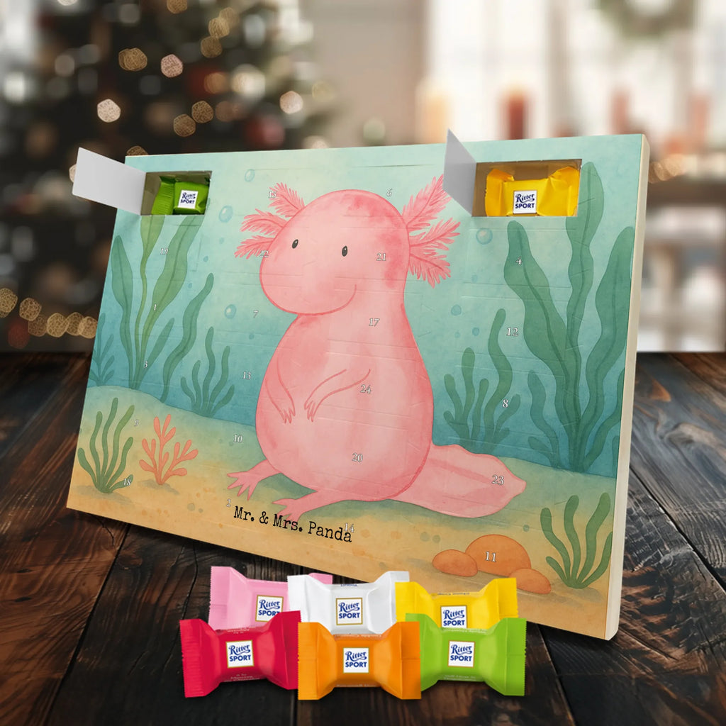 Chocolate advent calendar axolotl zero Design Axelotl, marine animals, Mexican walking fish, salamander, wisdom, worldly wisdom, contented, cheerful, lifestyle, girlfriend