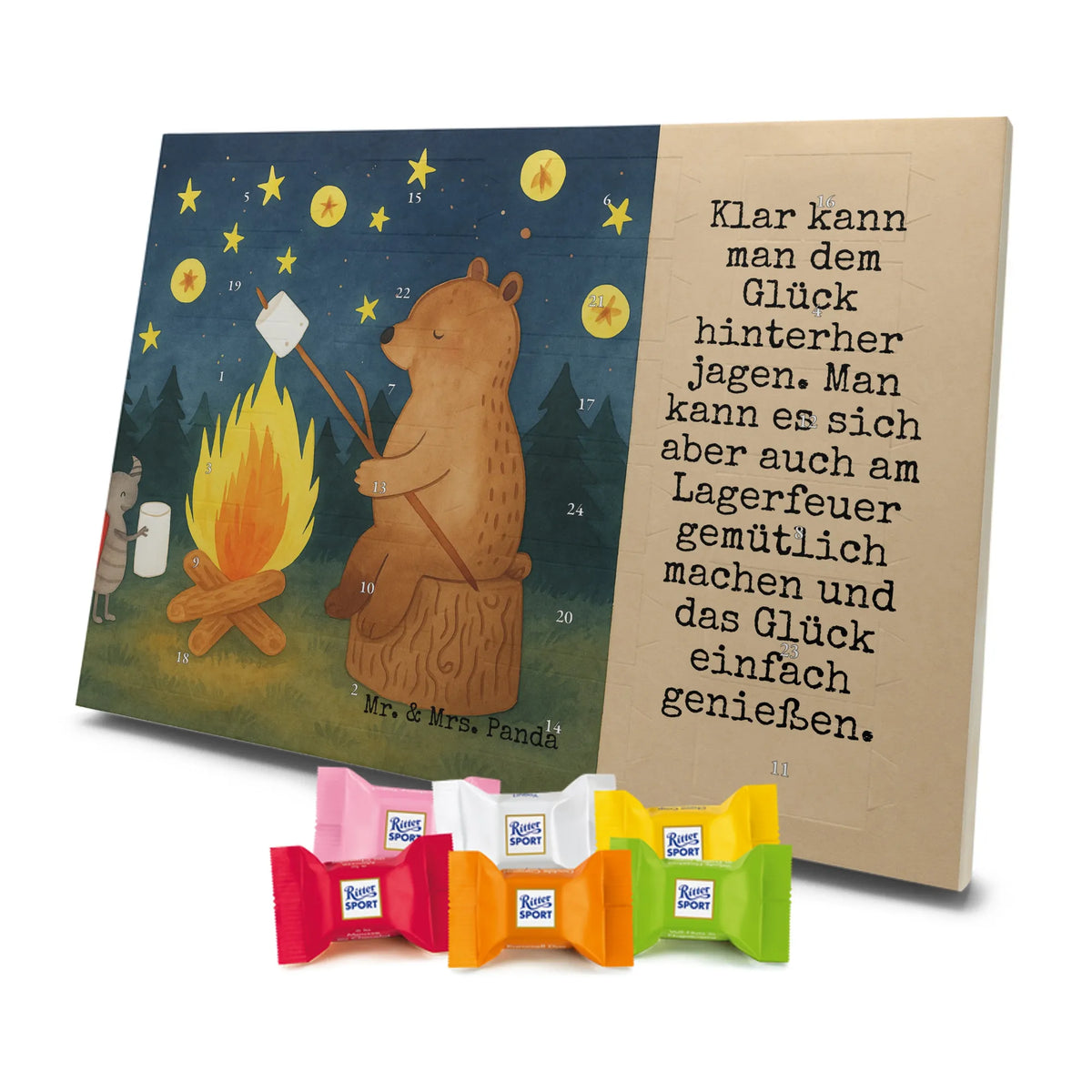  Niedźwiedź i biedronka przy ognisku Design Niedźwiedź, Miś, Pluszowy miś