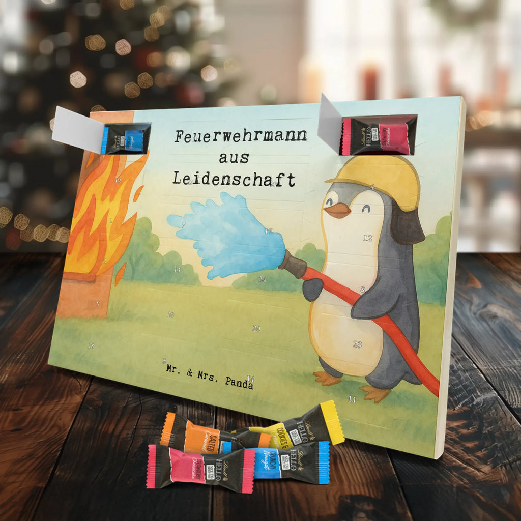 Chocolate advent calendar firefighter passion Design gift, promotion, anniversary, retirement, sayings, job start, gift idea, best, farewell gift, profession, passing exam
