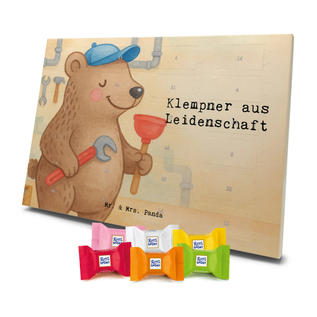 Chocolate advent calendar Plumber Passion Design gift, promotion, anniversary, retirement, sayings, job start, gift idea, best, farewell gift, profession, passing exam