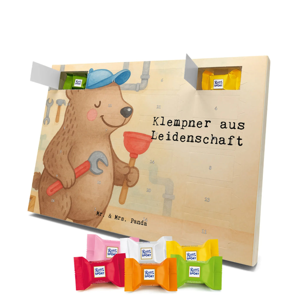 Chocolate advent calendar Plumber Passion Design gift, promotion, anniversary, retirement, sayings, job start, gift idea, best, farewell gift, profession, passing exam