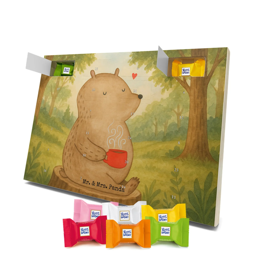 Chocolate advent calendar bear Coffee Design teddy bear, cuddly toy, conquer the world, morning routine, bears, save the world, good morning